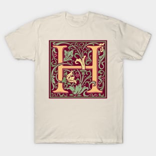 William Morris Vintage Letter H T-Shirt